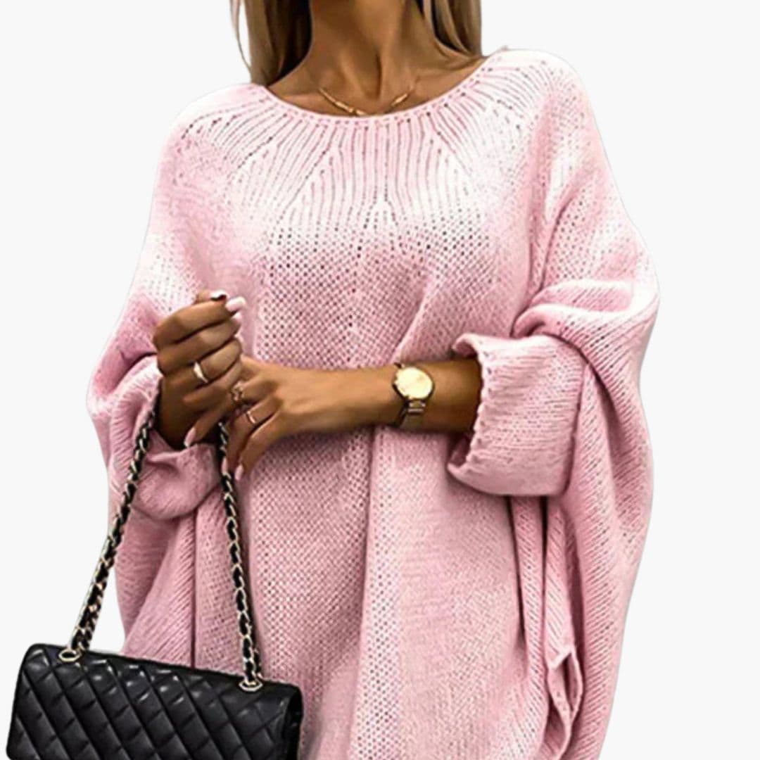 Camisola de Mulher com Decote Barco e Mangas Largas