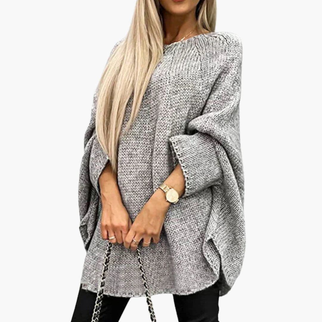 Camisola de Mulher com Decote Barco e Mangas Largas