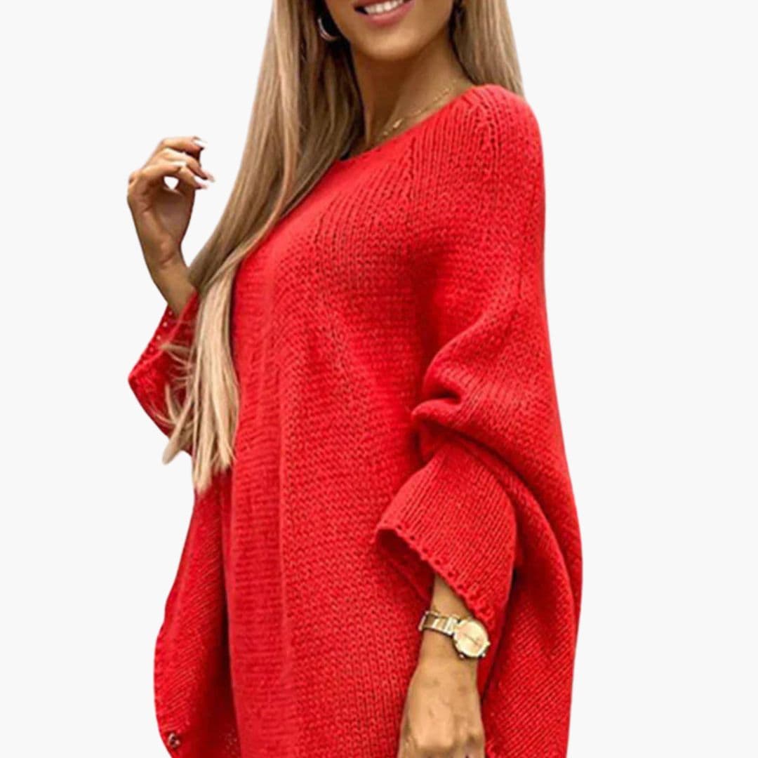 Camisola de Mulher com Decote Barco e Mangas Largas