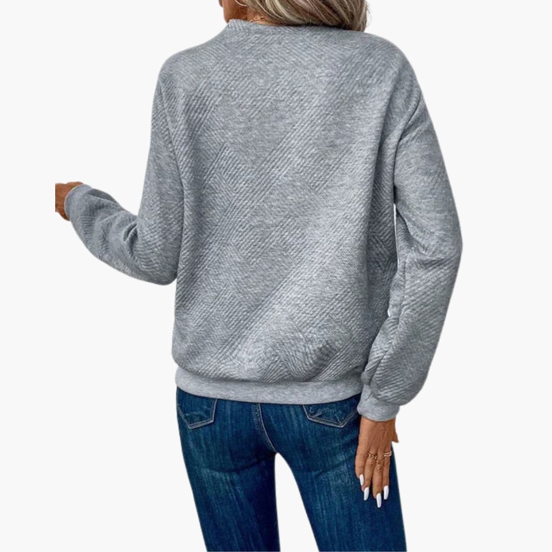 Pull Femme à Enfiler avec Col Montant