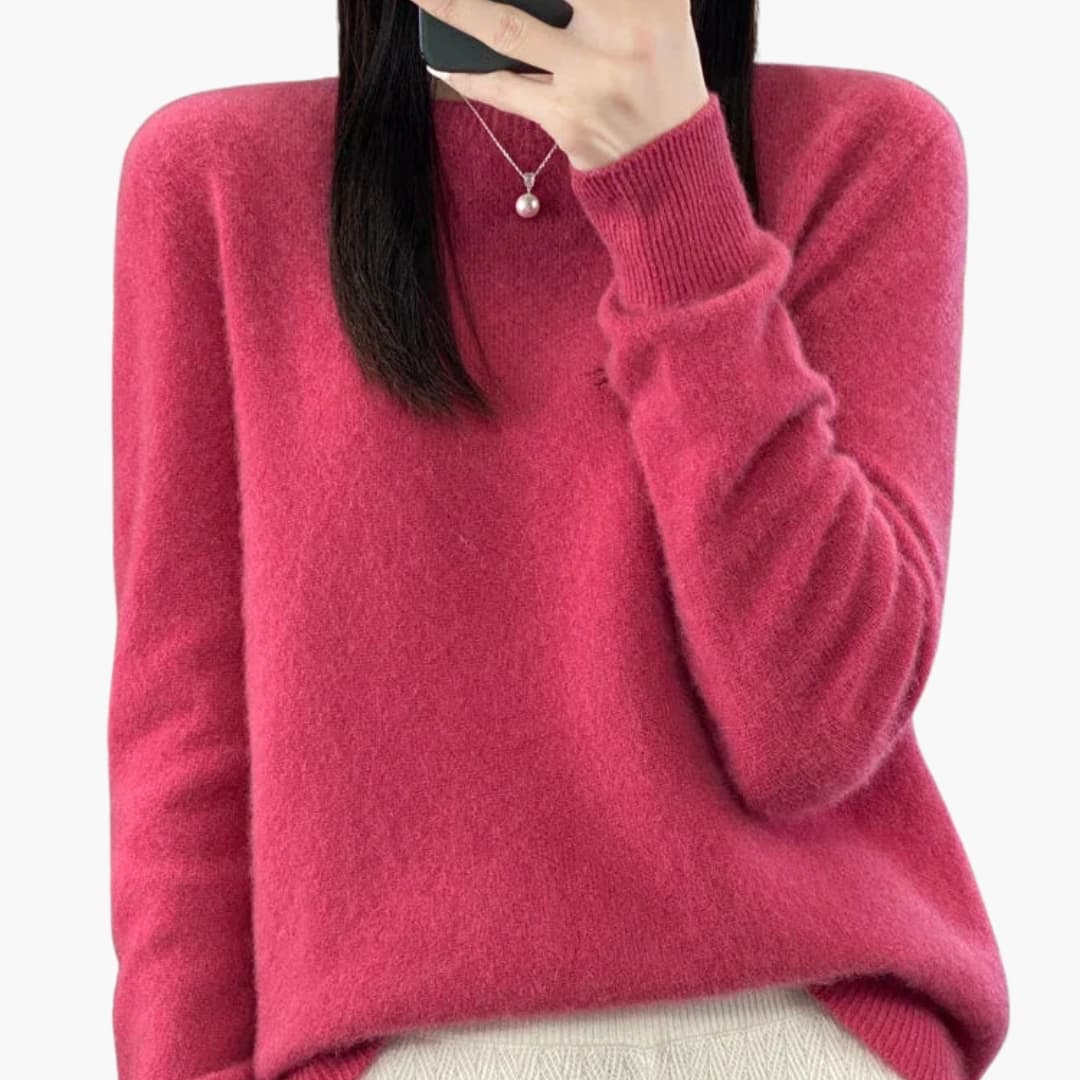 Camisola de Mulher de Vestir com Gola Redonda