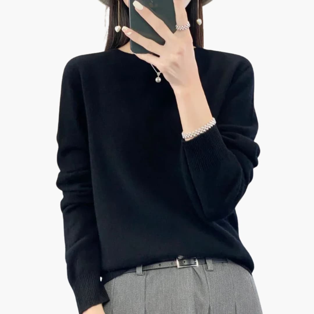 Camisola de Mulher de Vestir com Gola Redonda