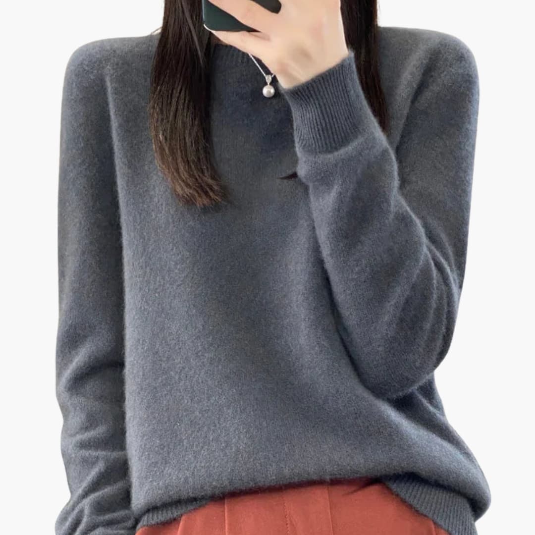 Camisola de Mulher de Vestir com Gola Redonda