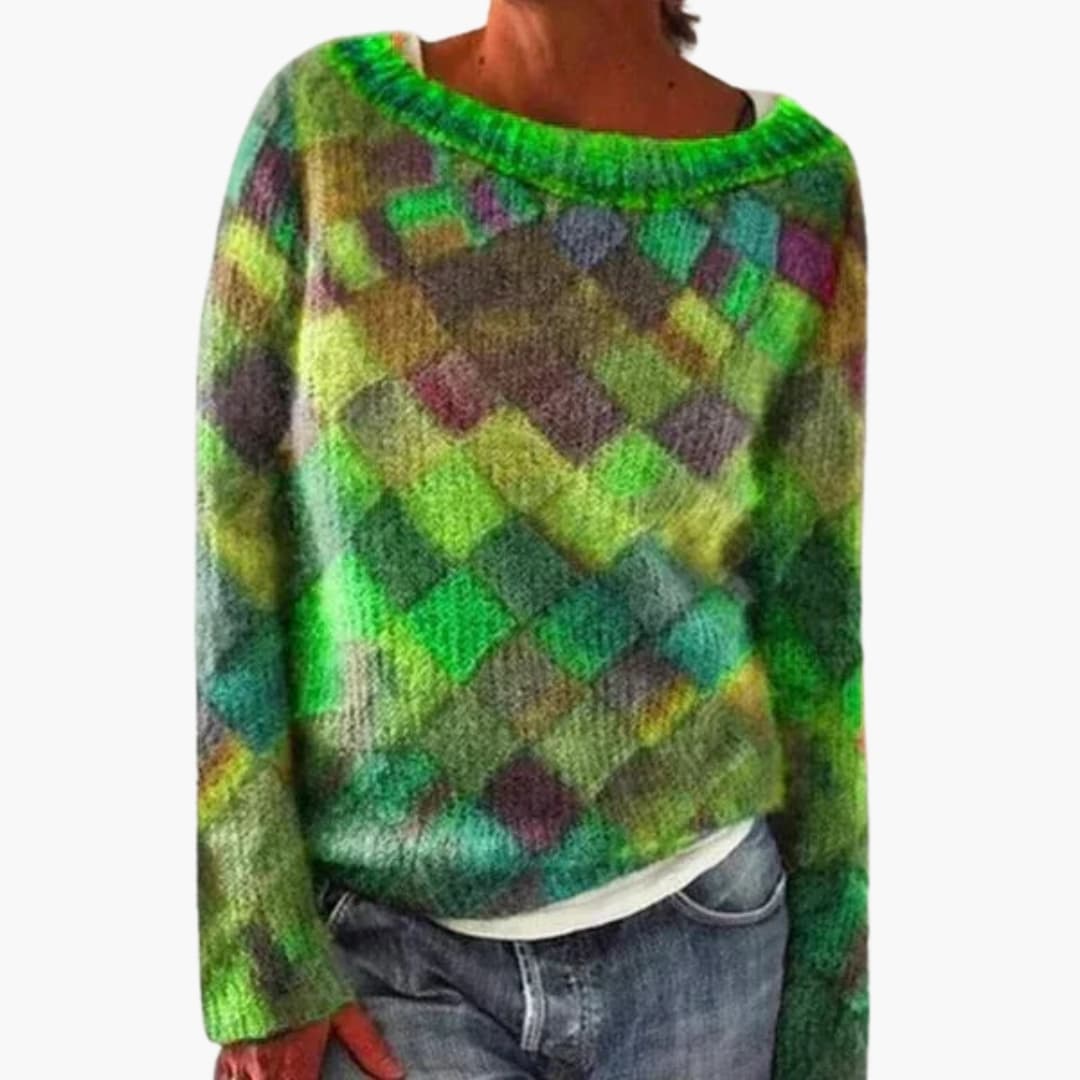 Pull Femme avec Col Rond et Manches Longues