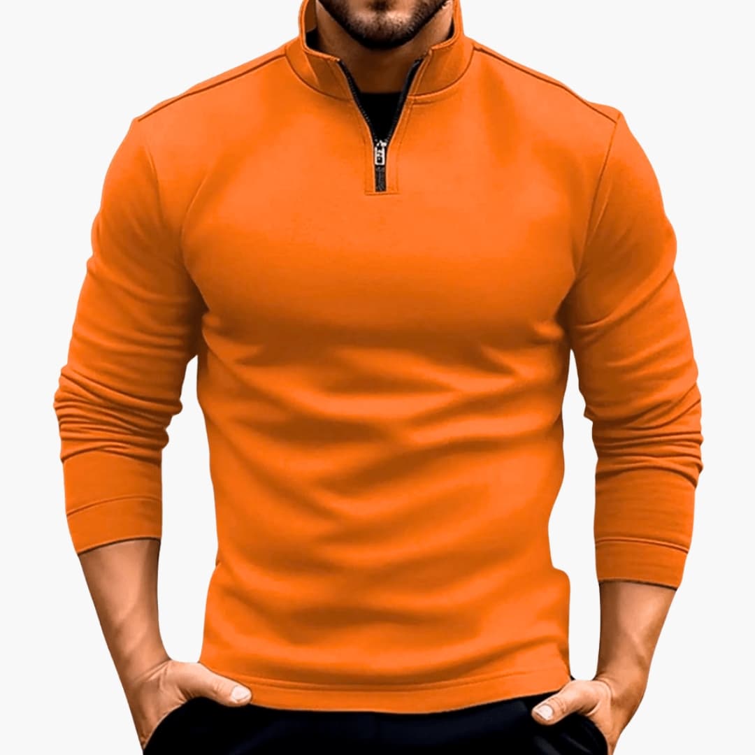 Pull Homme Classique à Demi Zip