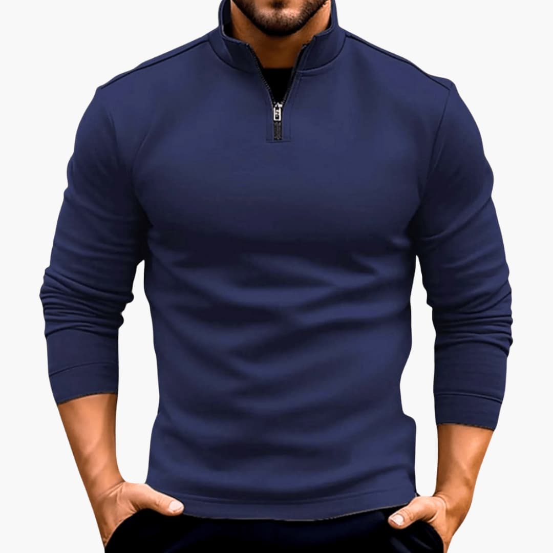 Pull Homme Classique à Demi Zip