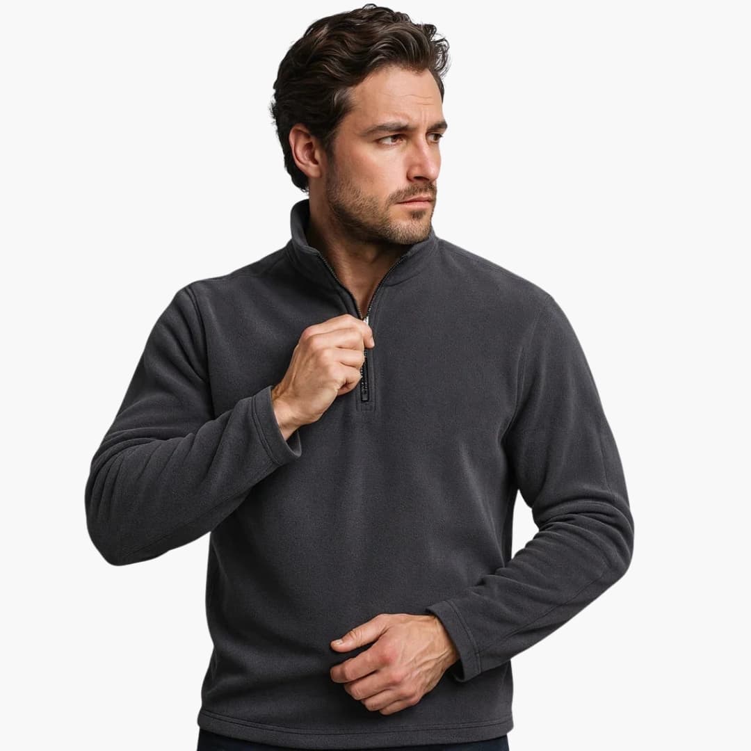 Pull Polaire Homme avec Demi-Zip