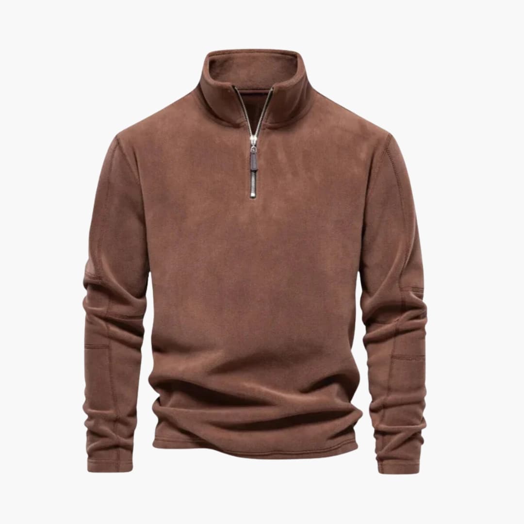 Pull Polaire Homme avec Demi-Zip