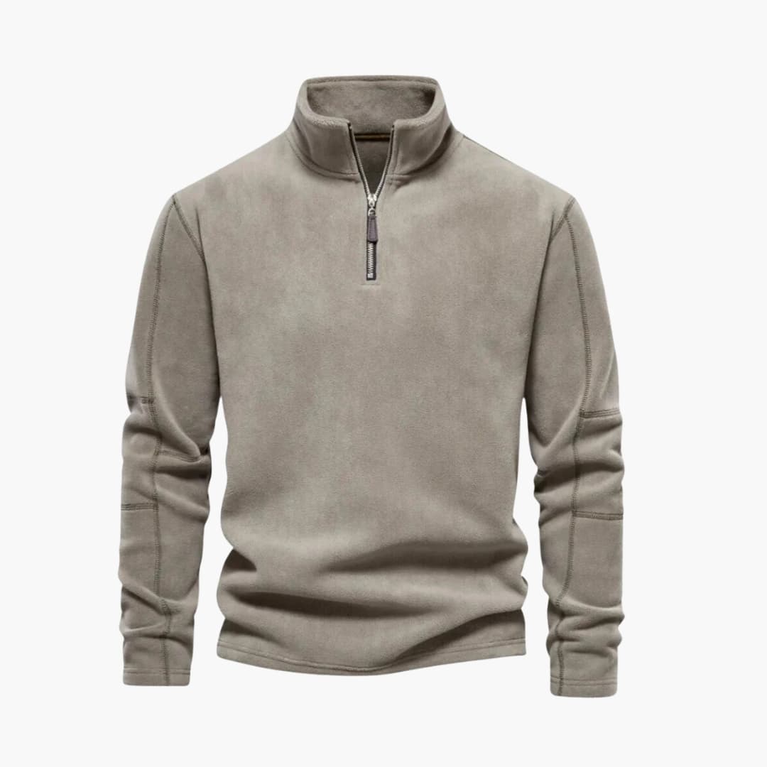 Pull Polaire Homme avec Demi-Zip
