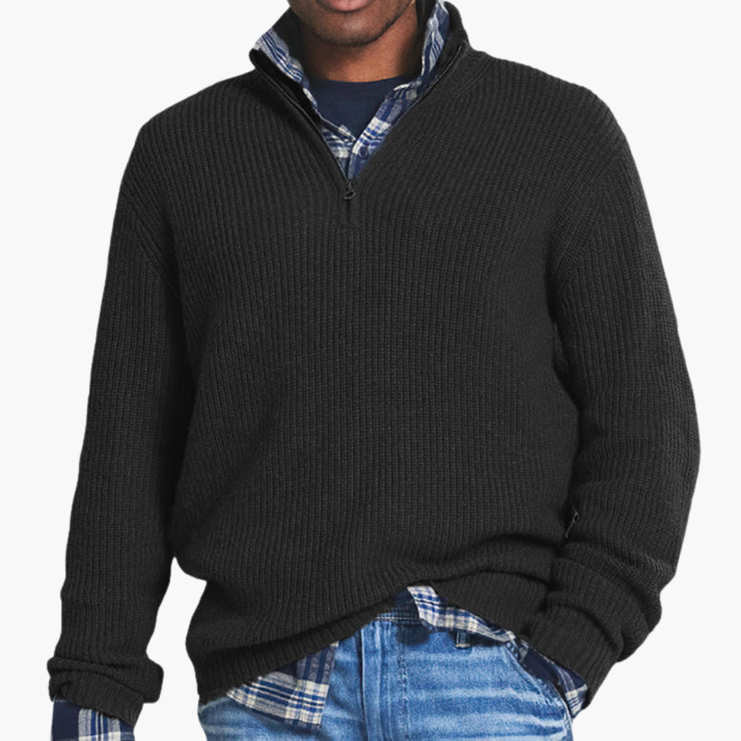 Pull à col zippé pour homme