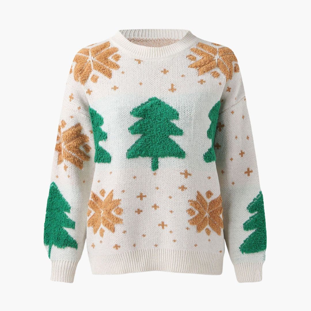 Pull de Noël Femme avec Col Rond
