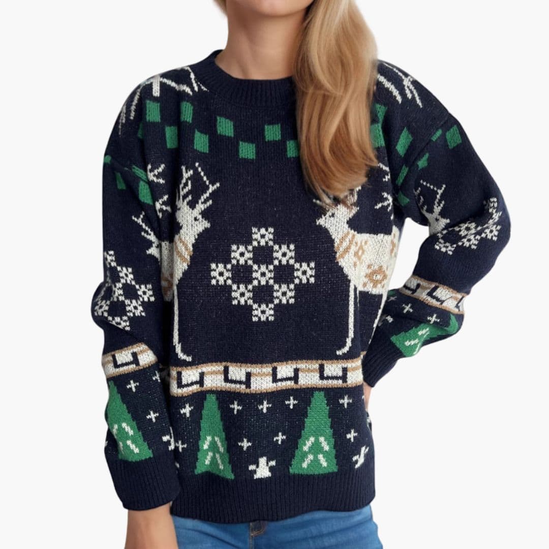 Pull de Noël femme avec motif renne