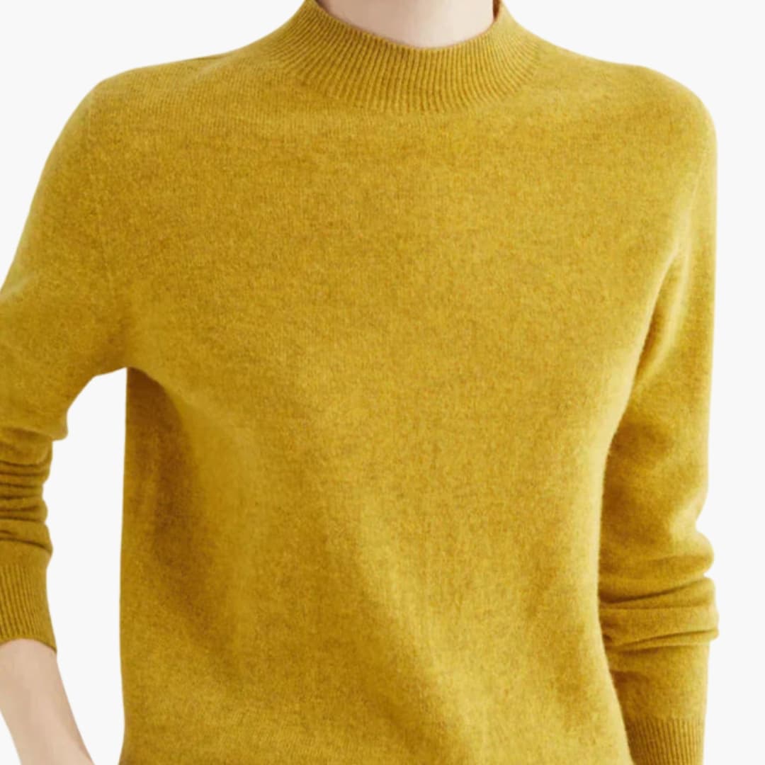 Suéter de cachemira de lujo para mujer con superficie tejida suave