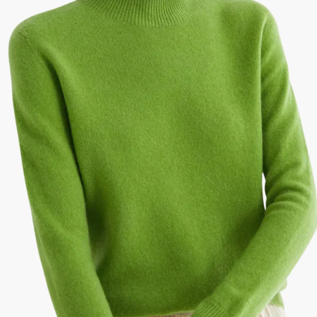 Suéter de cachemira de lujo para mujer con superficie tejida suave