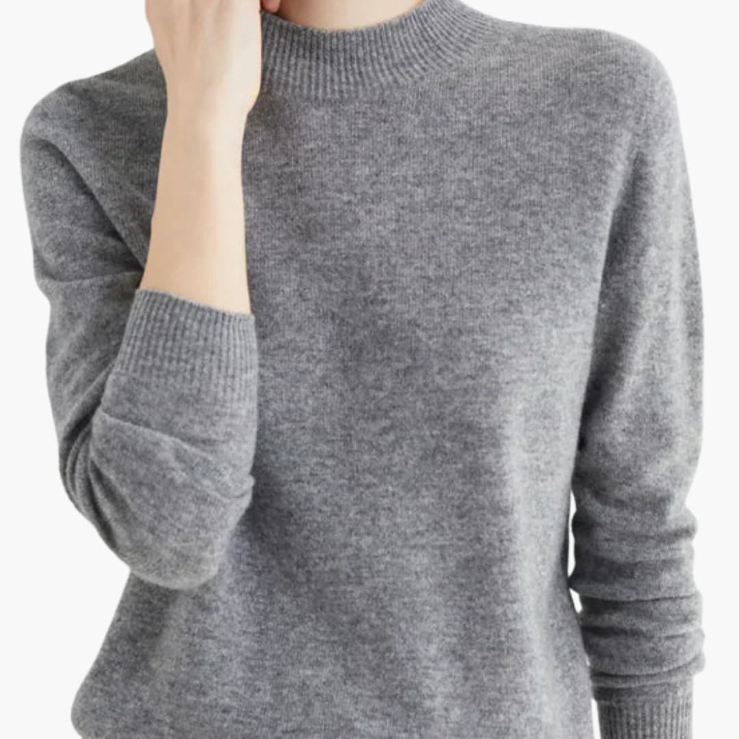 Suéter de cachemira de lujo para mujer con superficie tejida suave