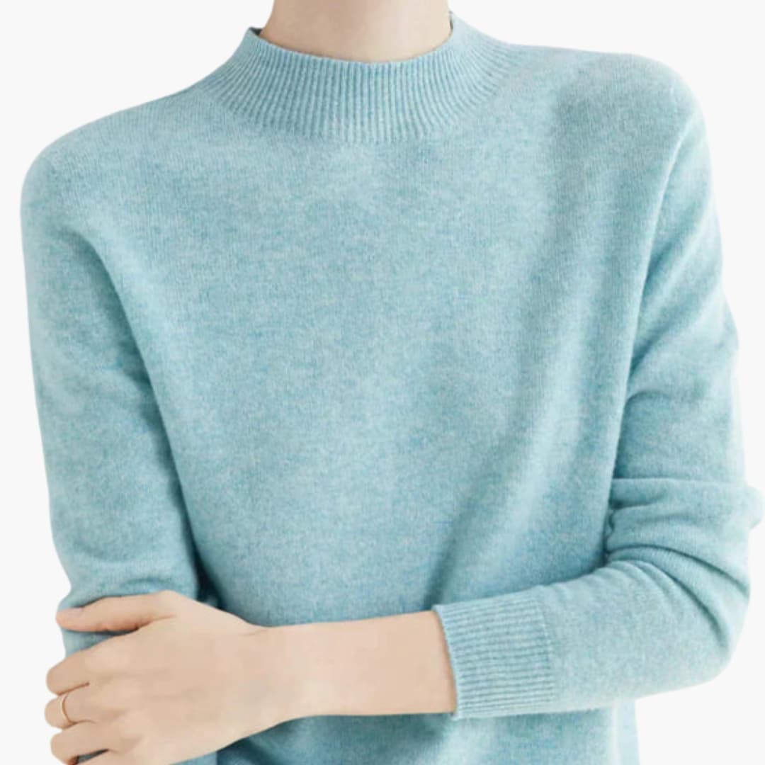 Suéter de cachemira de lujo para mujer con superficie tejida suave