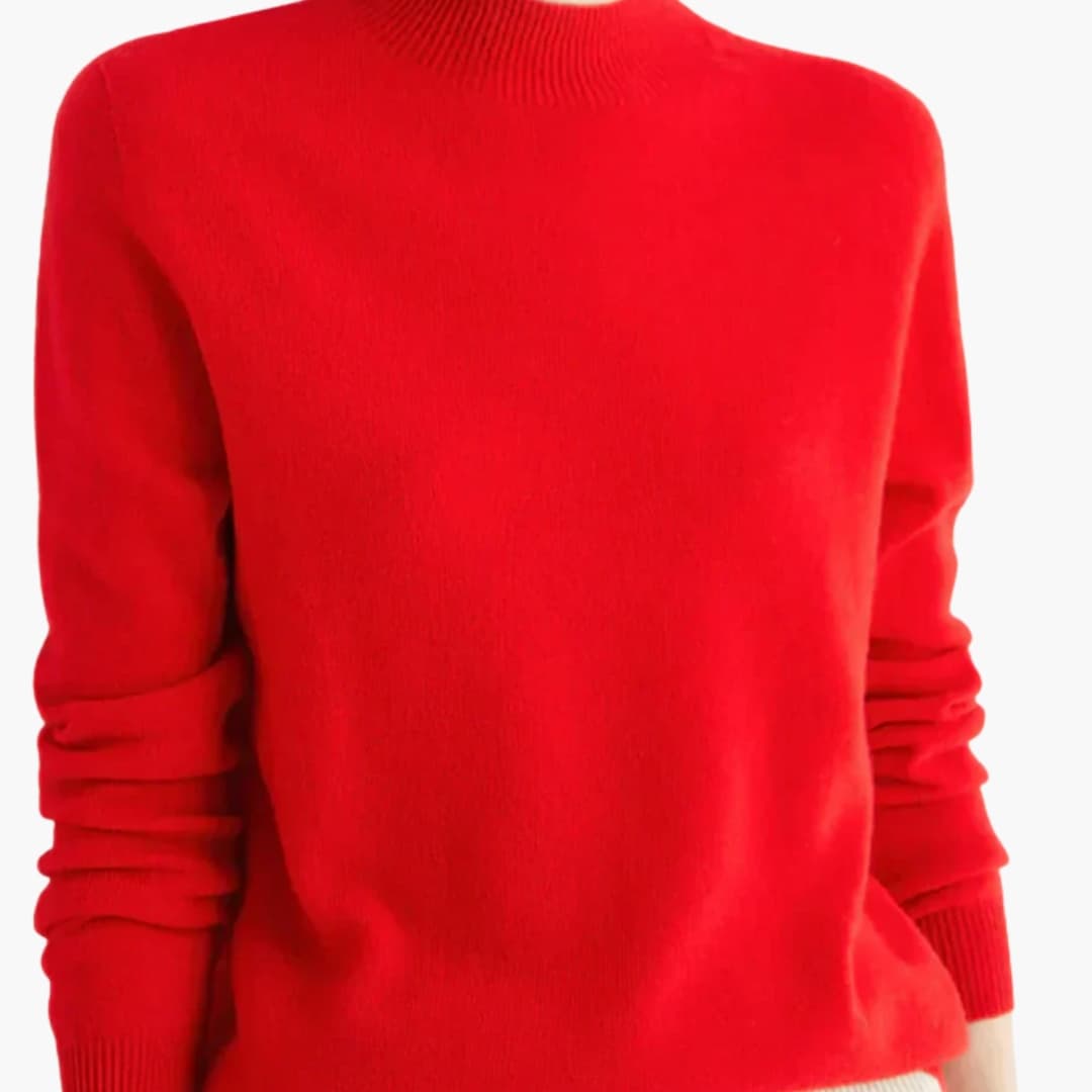 Suéter de cachemira de lujo para mujer con superficie tejida suave