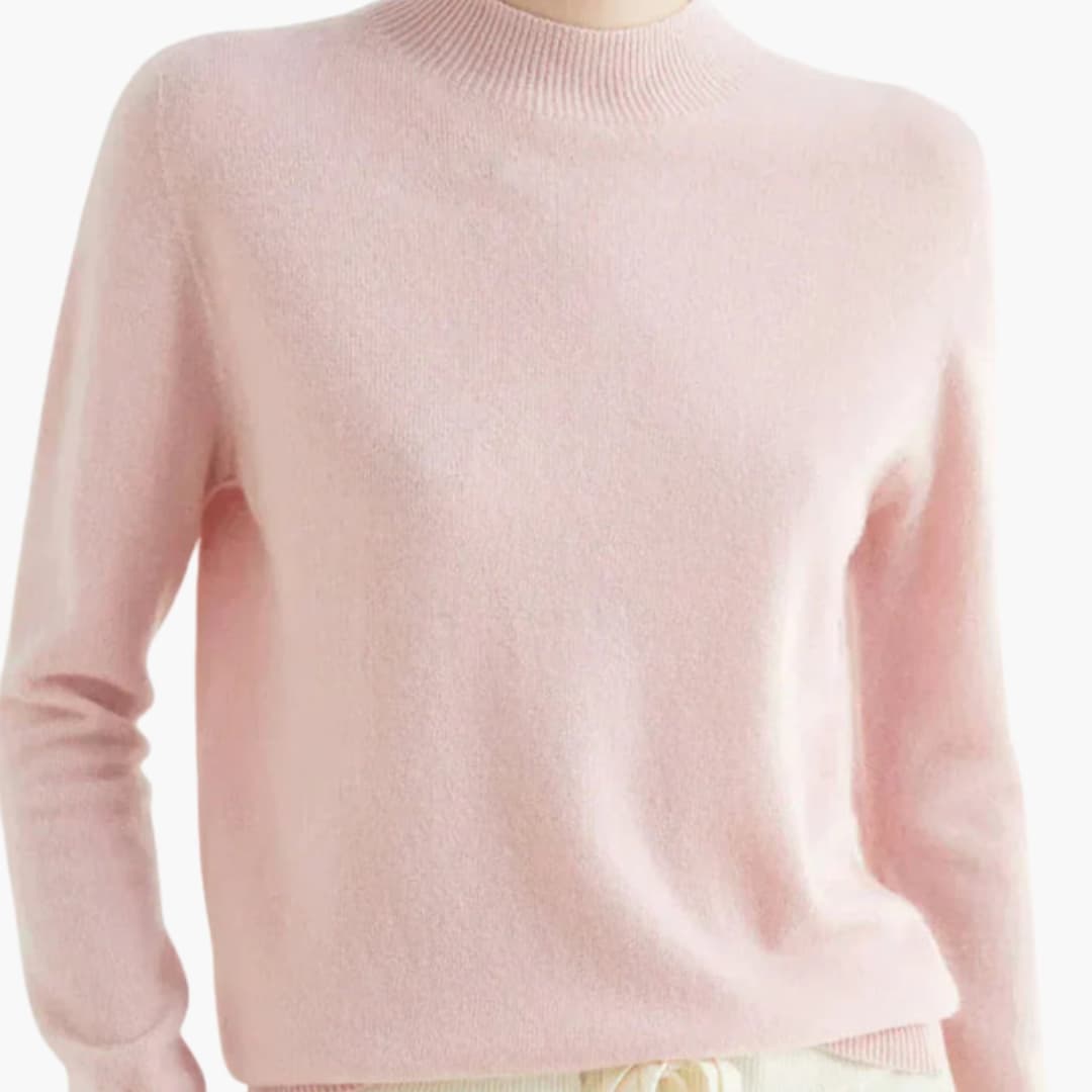 Suéter de cachemira de lujo para mujer con superficie tejida suave