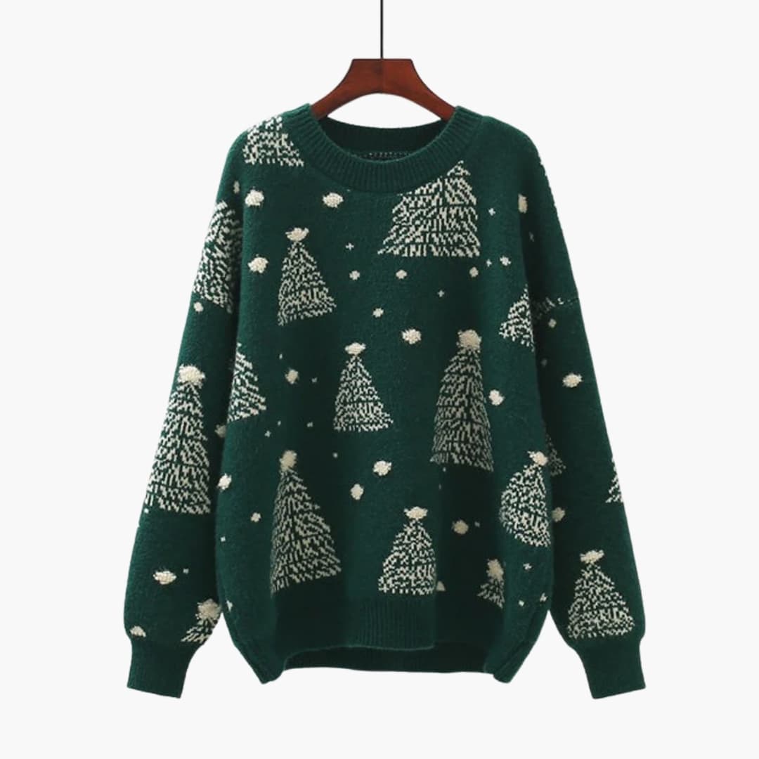 Pull femme col rond avec ourlet côtelé