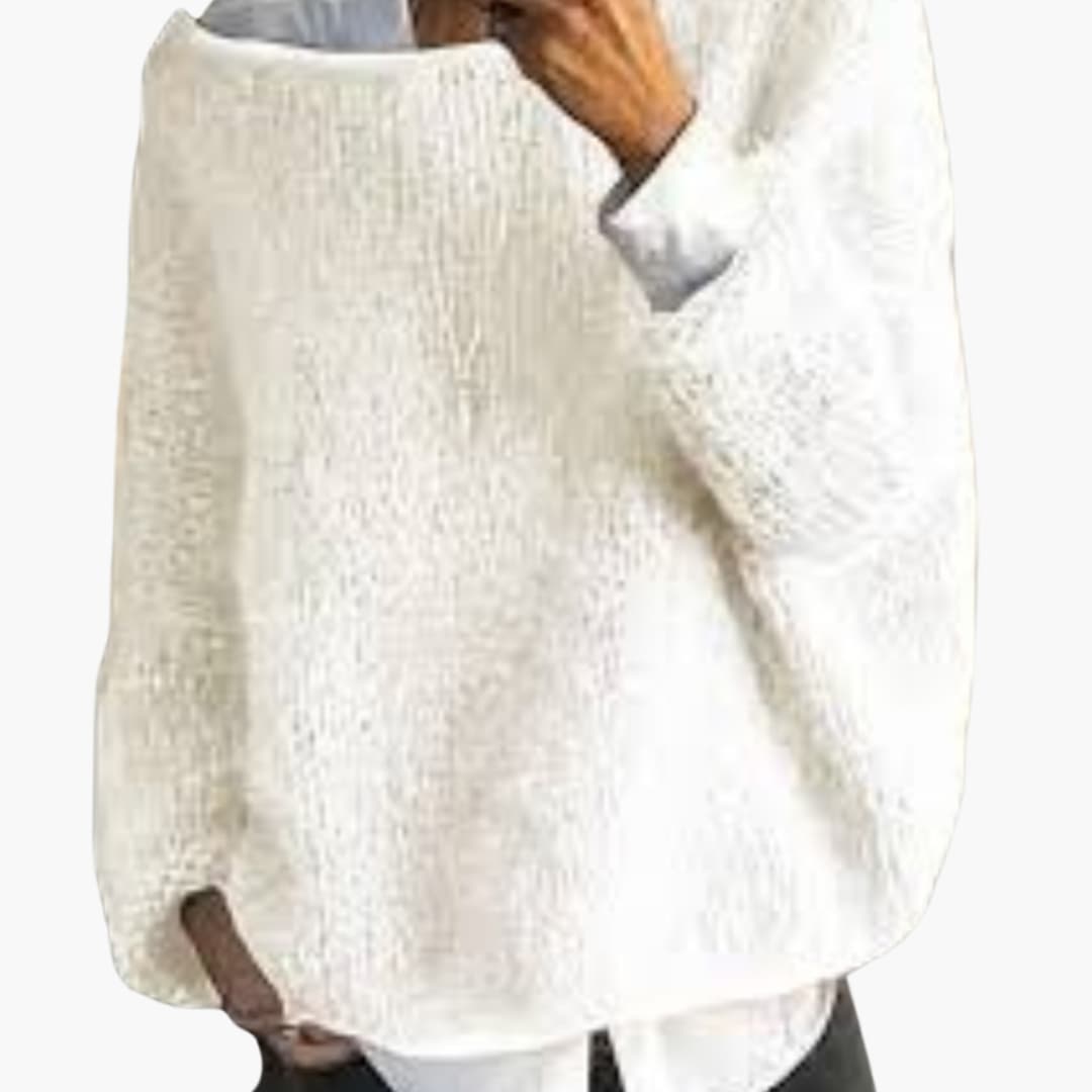 Pull femme oversize en maille avec surface texturée