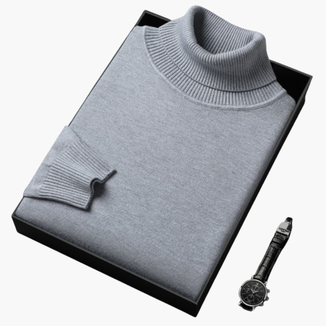 Herrtröja med polokrage, slim fit och långa ärmar