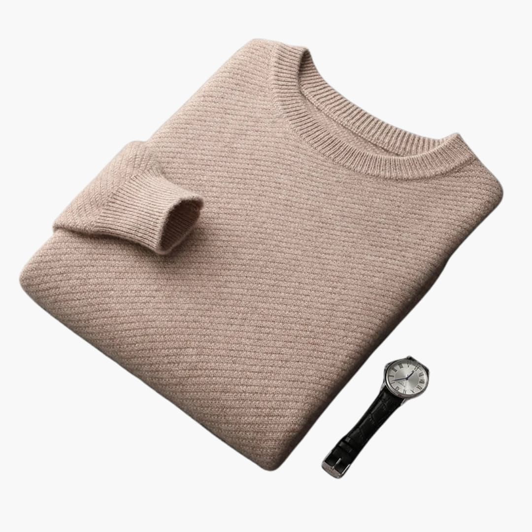 Pull homme col roulé en maille à manches longues