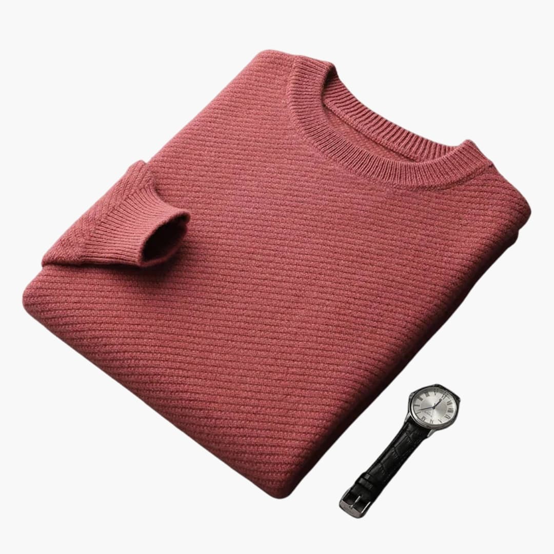 Pull homme col roulé en maille à manches longues