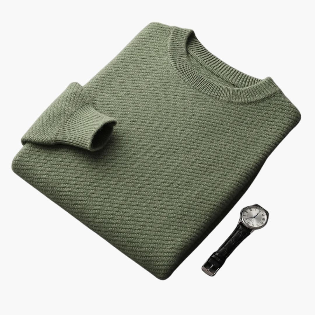 Pull homme col roulé en maille à manches longues