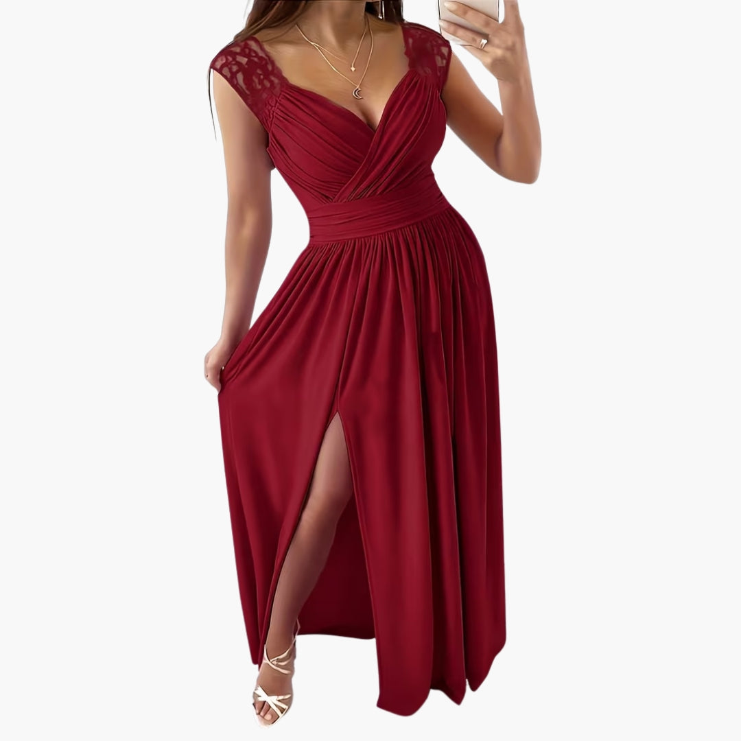 Abito elegante da donna con scollo asimmetrico