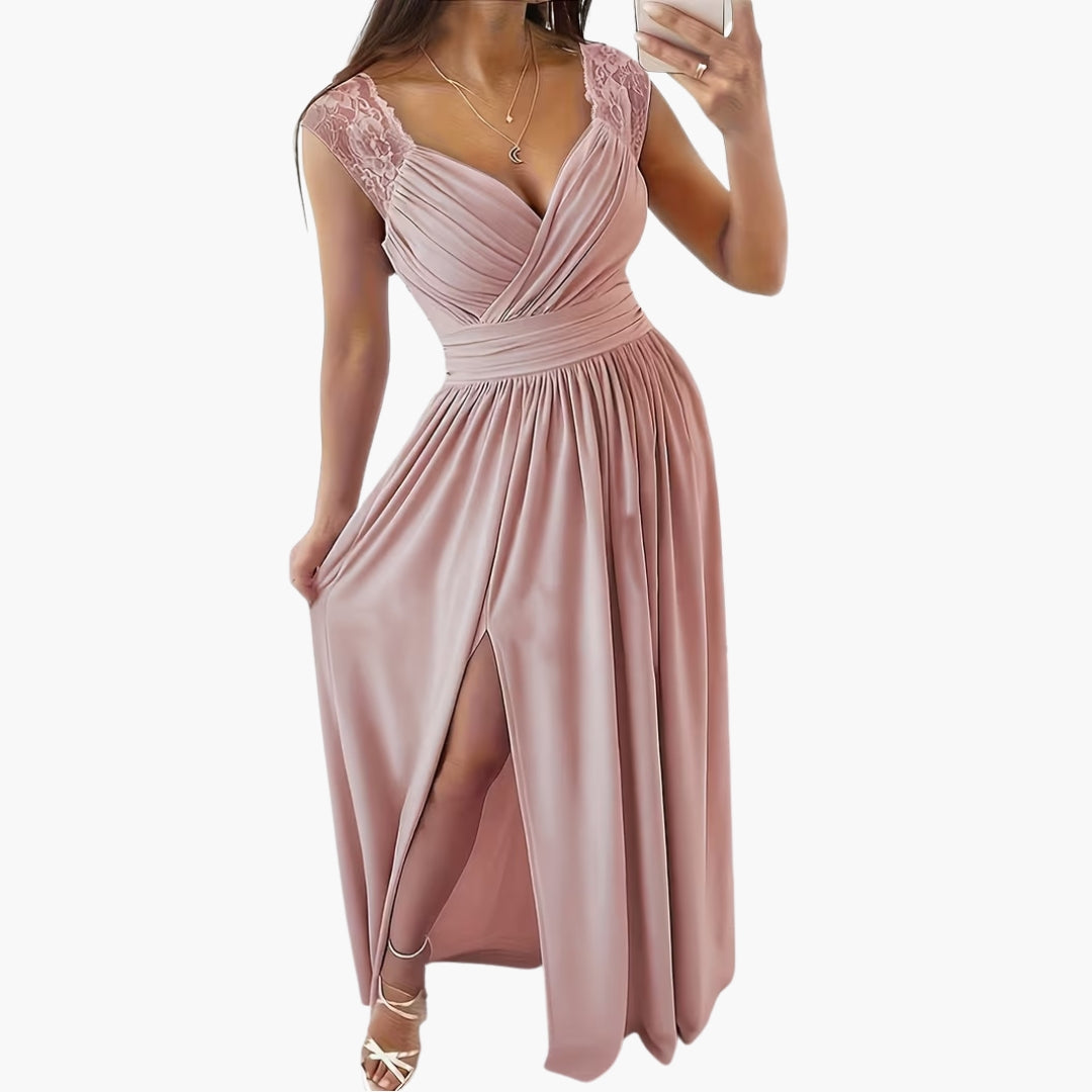Abito elegante da donna con scollo asimmetrico