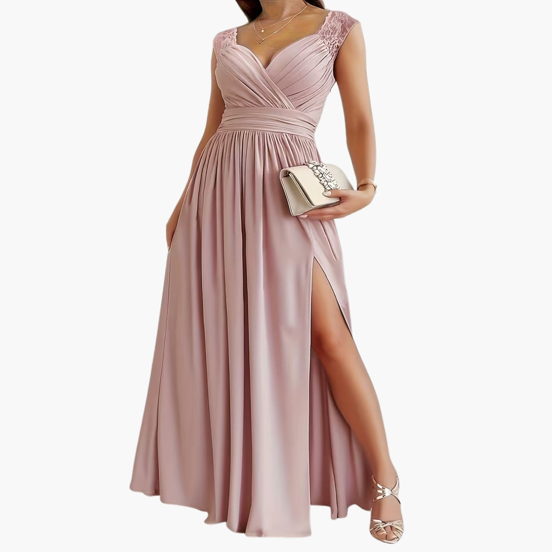 Abito elegante da donna con scollo asimmetrico