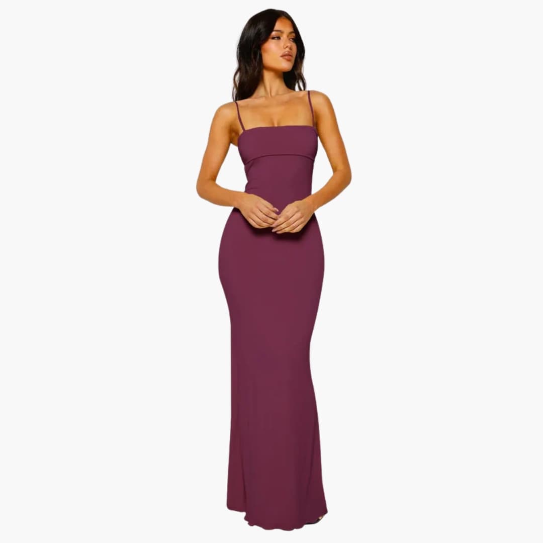 Robe Longue Femme avec Bretelles Spaghetti