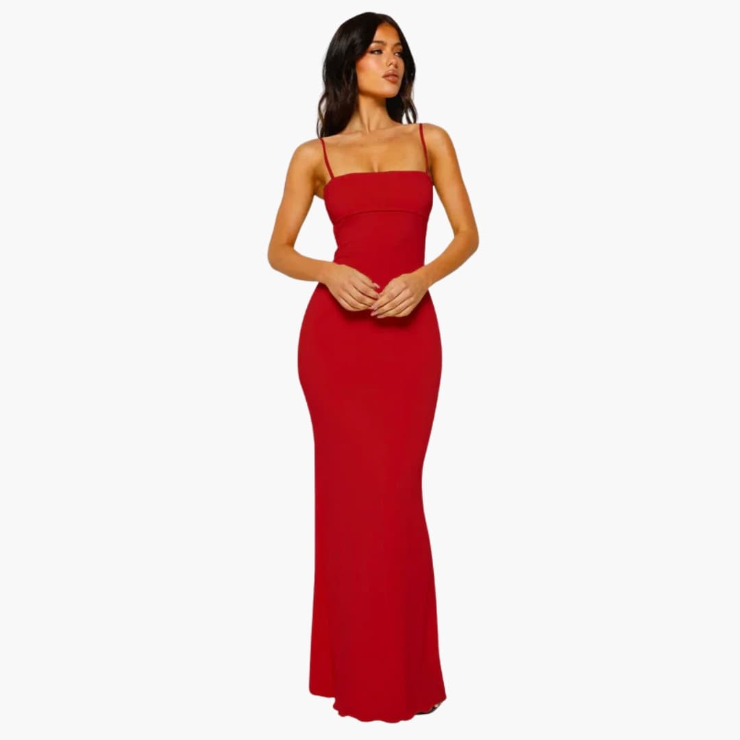 Robe Longue Femme avec Bretelles Spaghetti