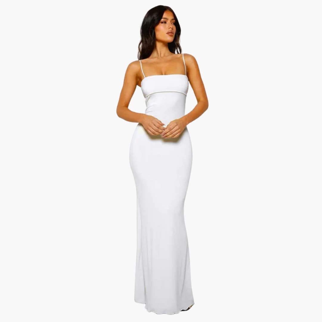Robe Longue Femme avec Bretelles Spaghetti