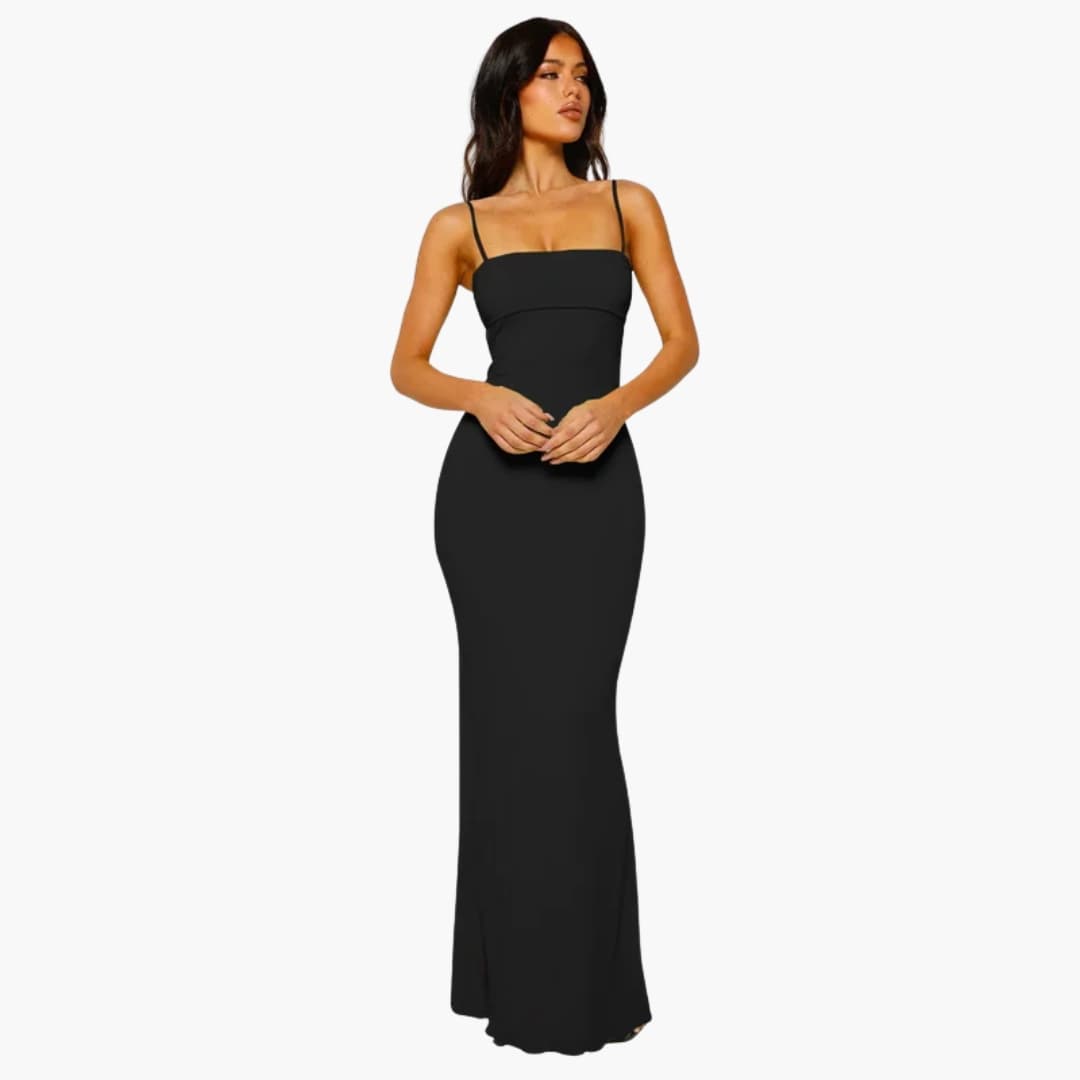 Robe Longue Femme avec Bretelles Spaghetti