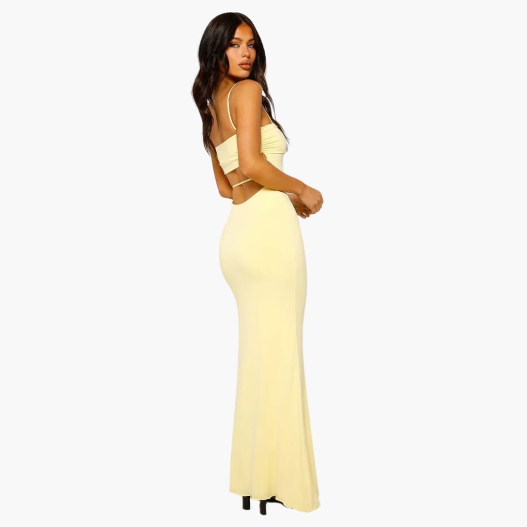 Robe Longue Femme avec Bretelles Spaghetti