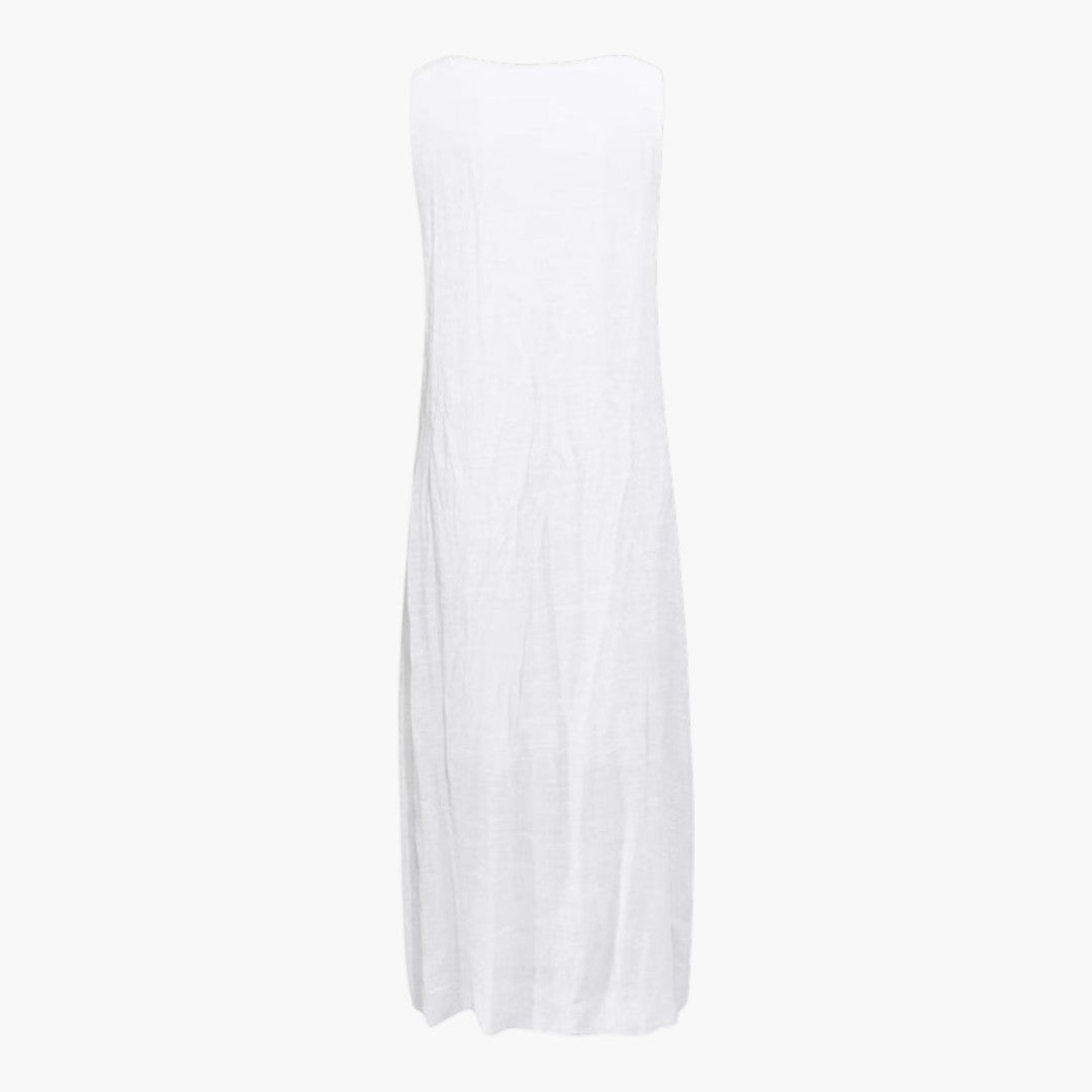 Women's Maxi Beach Dress with Lace Panel