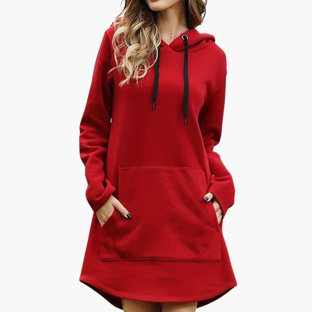 Bata con Capucha para Mujer con Bolsillo Canguro