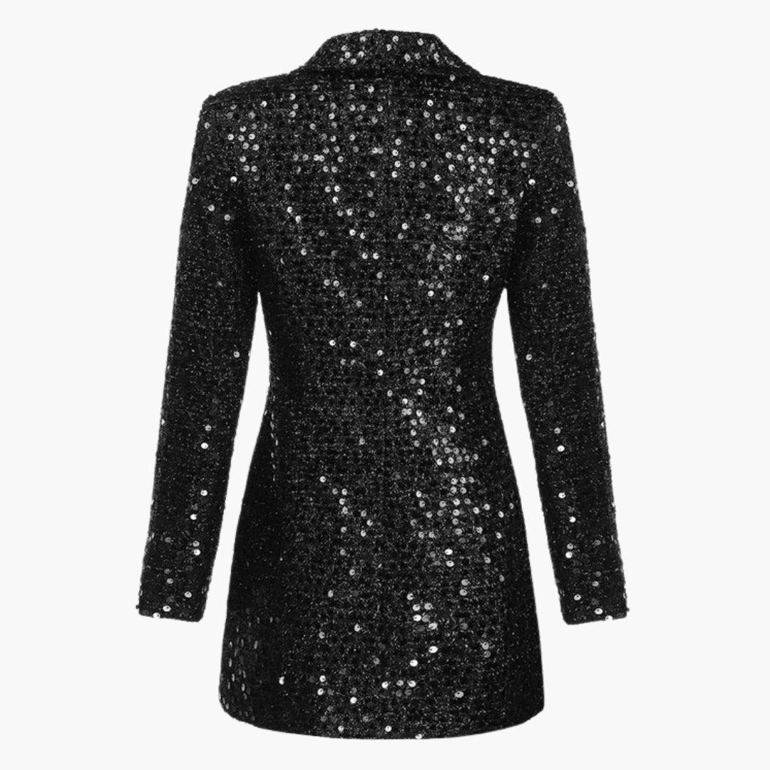 Robe blazer femme avec surface pailletée