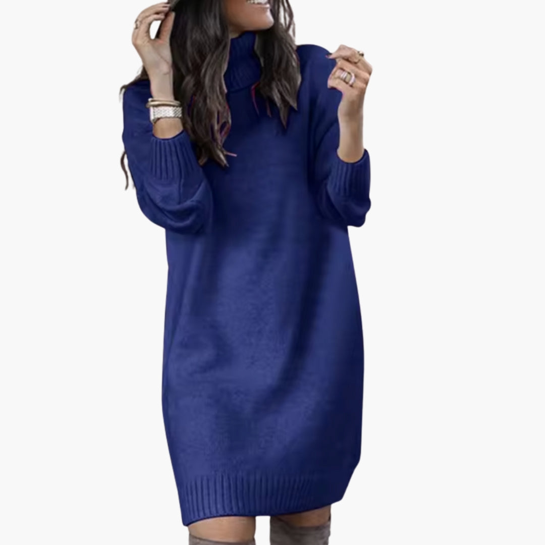 Robe femme à col montant et manches longues