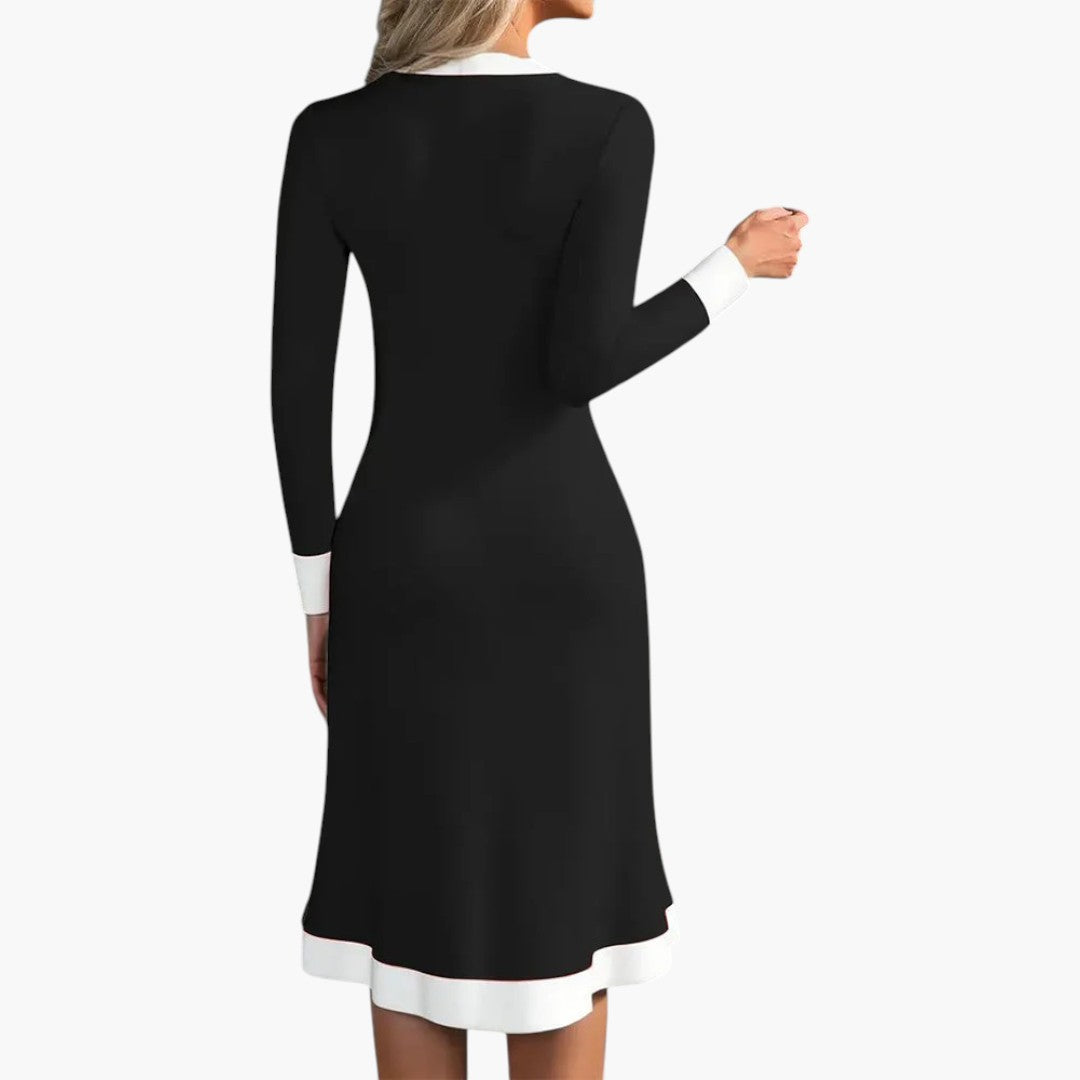 Women's dress with buttons and long sleeves