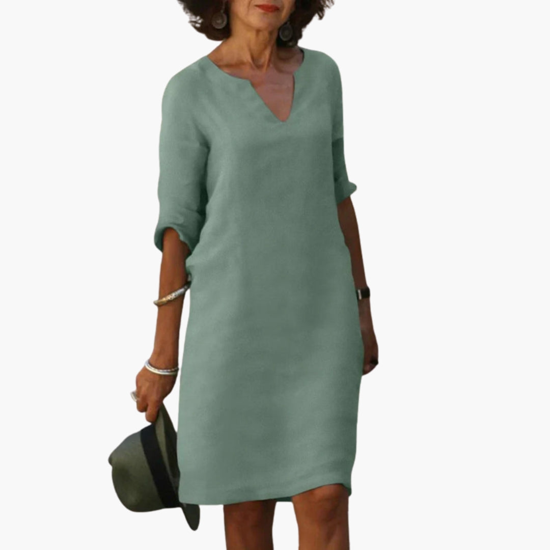 Kleid für Damen knielang mit dreiviertel Ärmeln