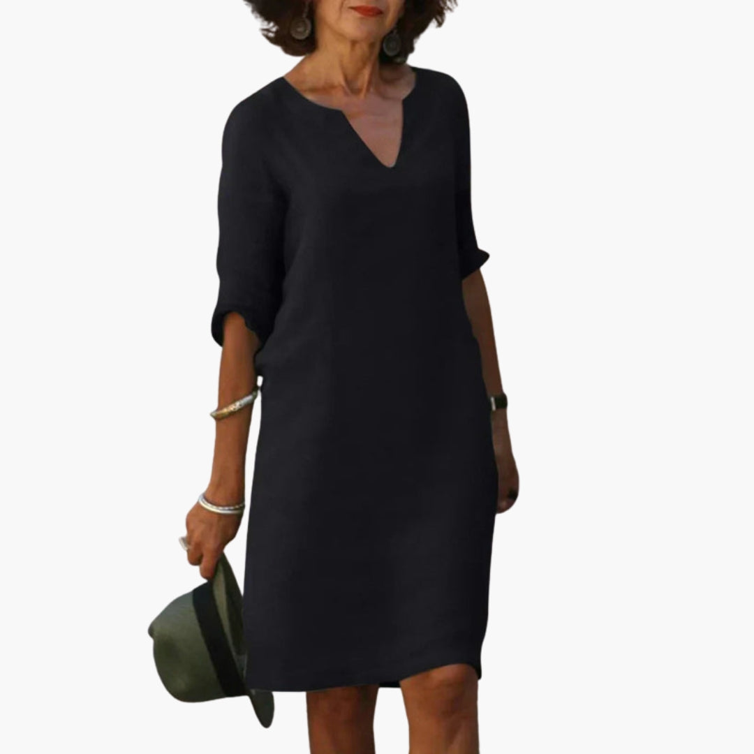 Kleid für Damen knielang mit dreiviertel Ärmeln