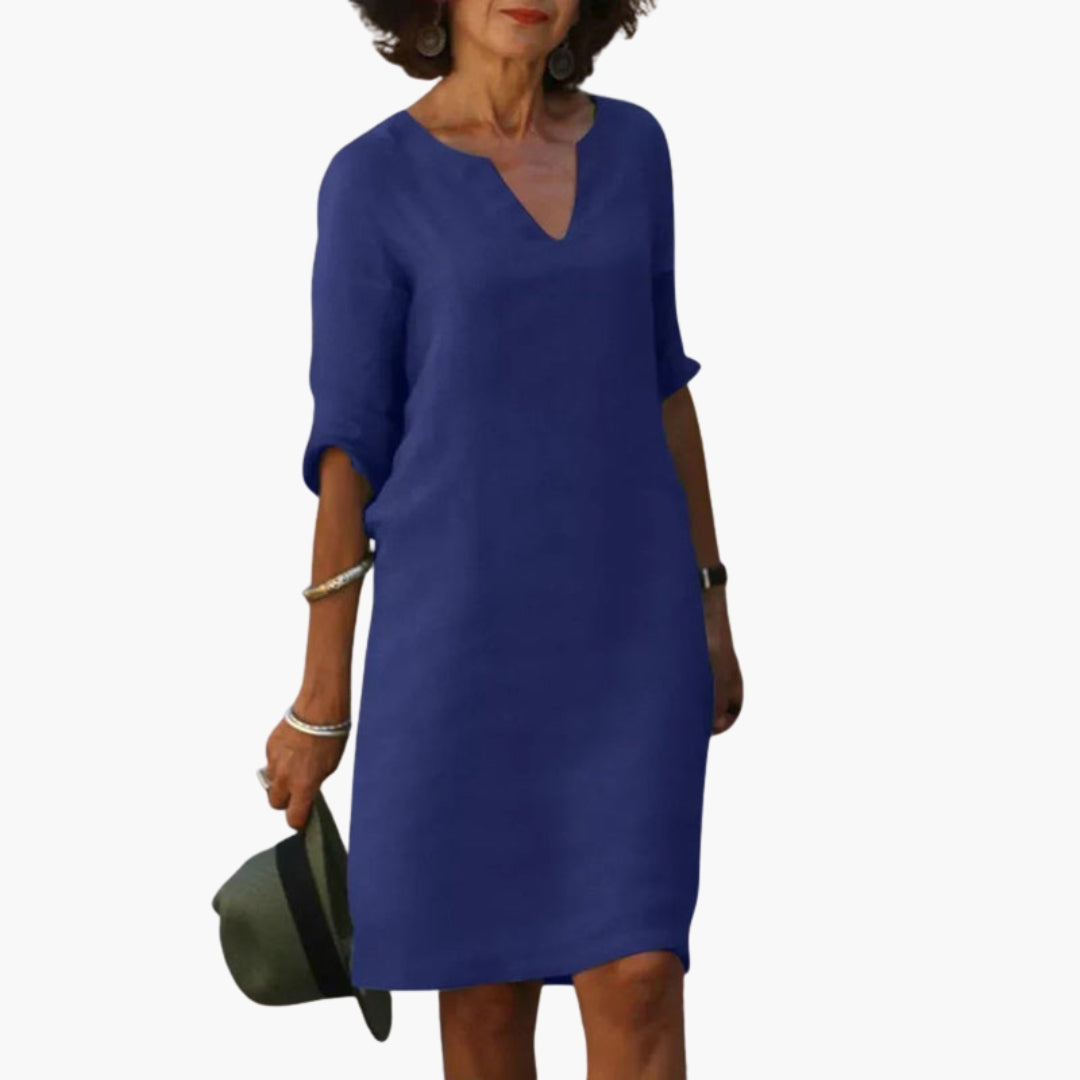 Kleid für Damen knielang mit dreiviertel Ärmeln