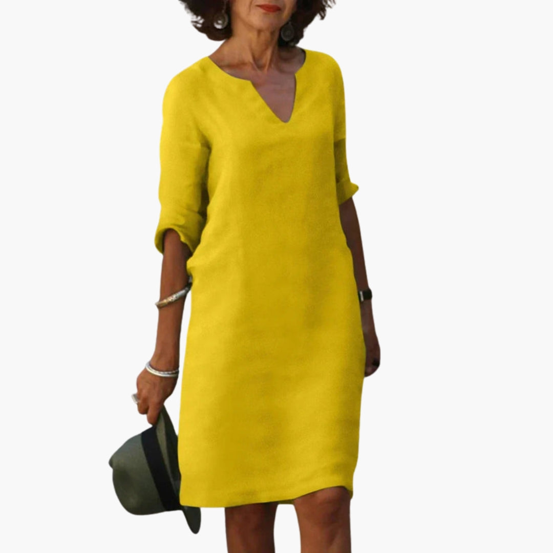 Kleid für Damen knielang mit dreiviertel Ärmeln