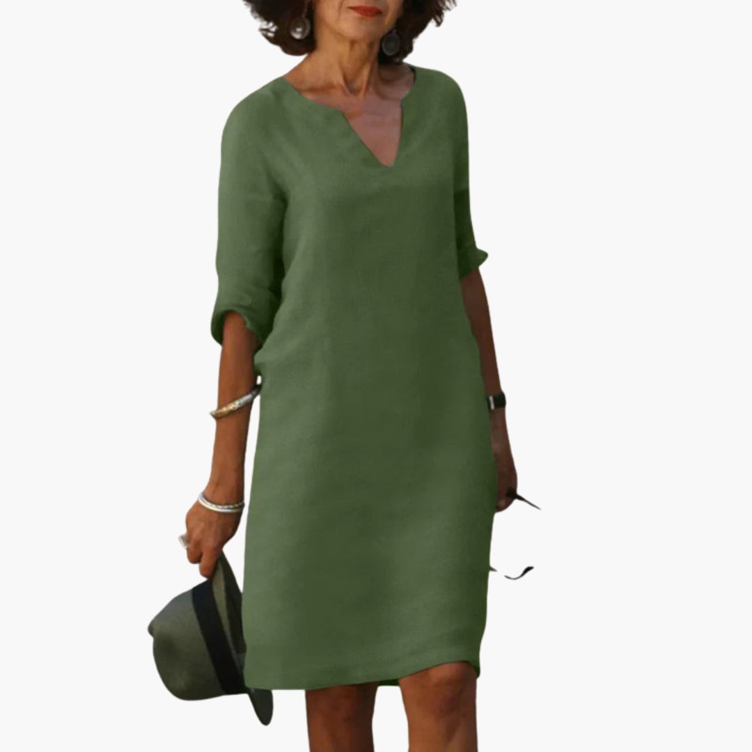 Kleid für Damen knielang mit dreiviertel Ärmeln