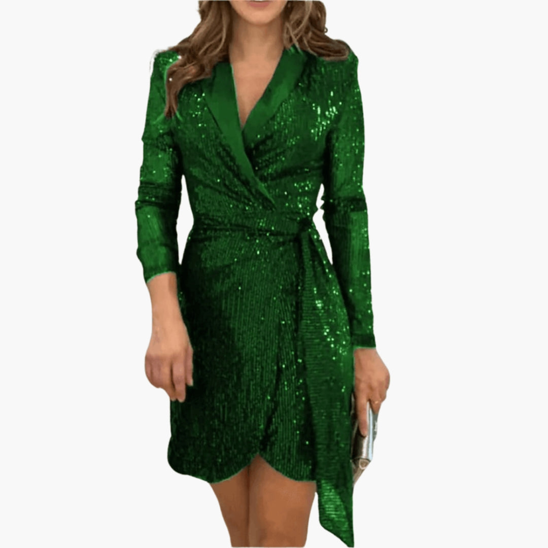 Kleid für Damen mit Paillettenoberfläche