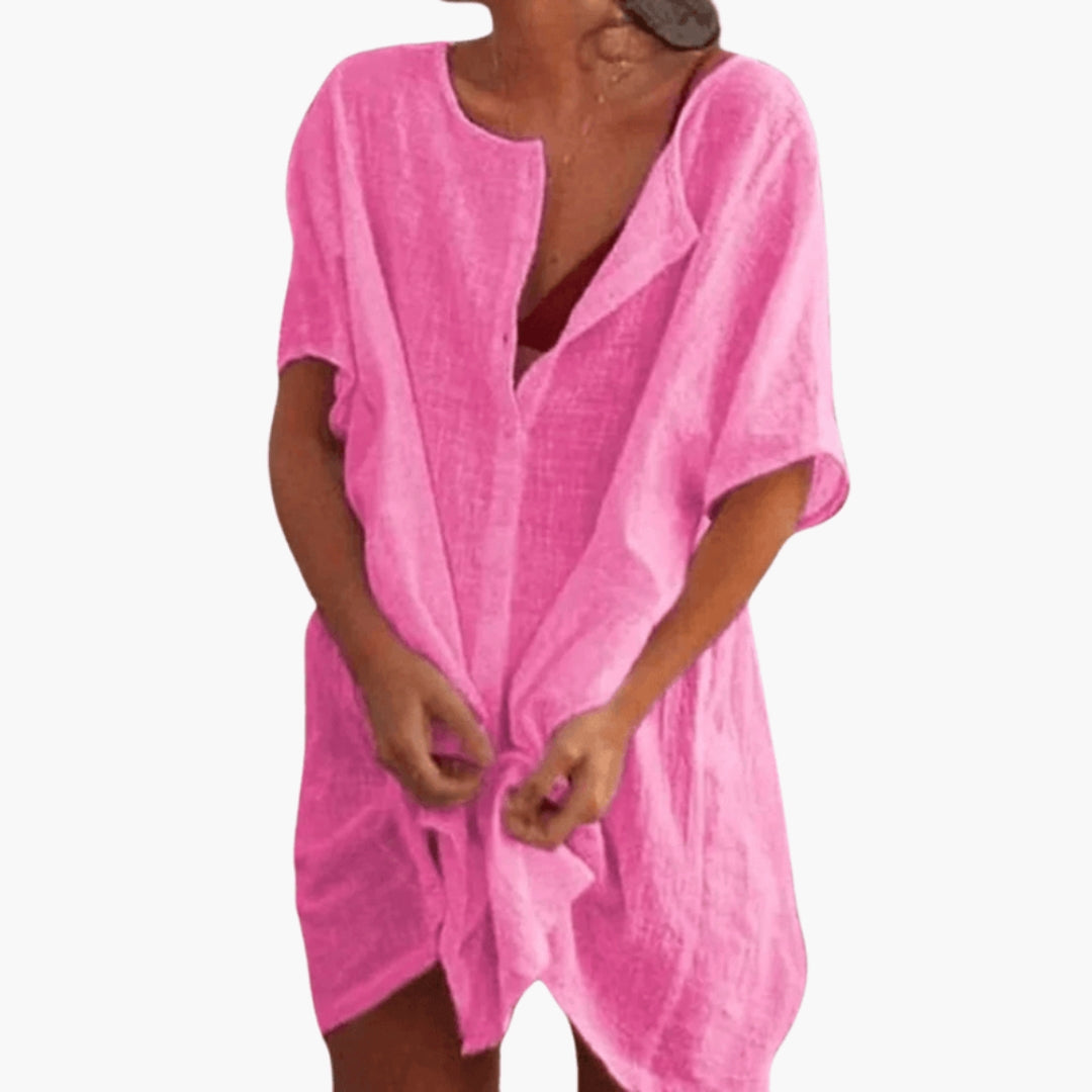 Tunika-Kleid für Damen mit V-Ausschnitt