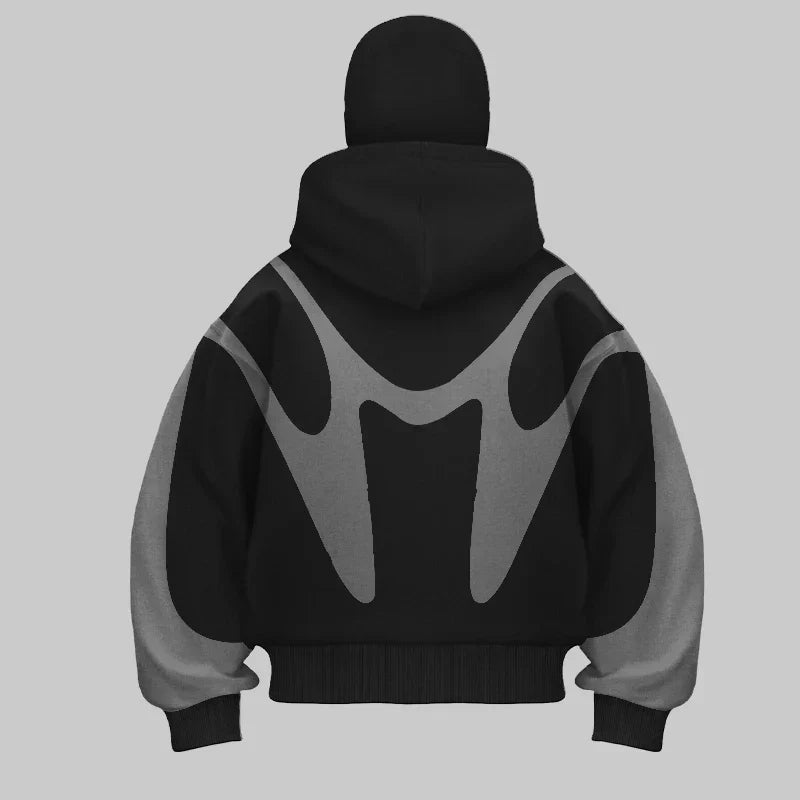 Hoodie Balaclava Homme Graphique | Streetwear Technique Mode Urbaine Automne Hiver