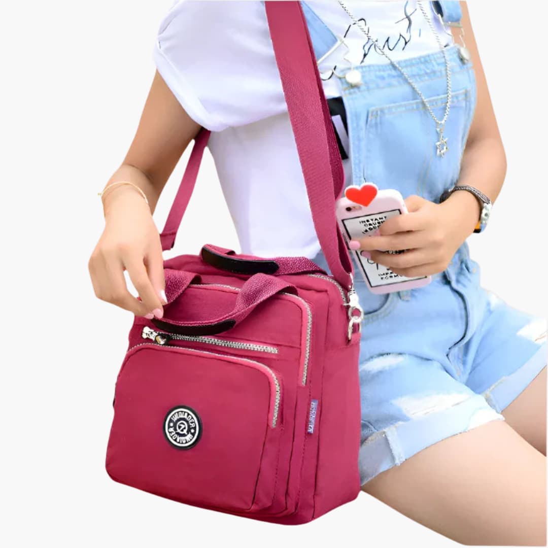 Sac à bandoulière pour femmes avec sangle réglable et multiples poches